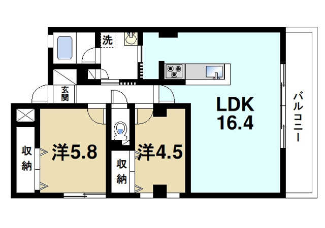 K-TERRACE学研奈良登美ヶ丘 北の間取り図3