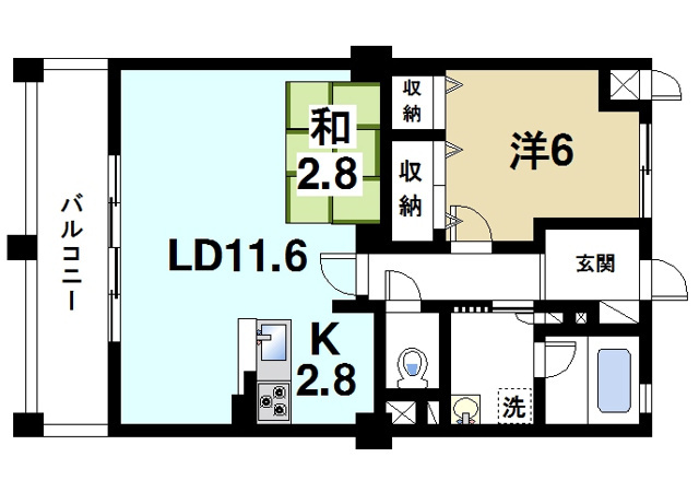 K-TERRACE学研奈良登美ヶ丘 南の間取り図2