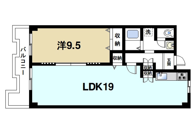 グランドパレス学園前の間取り図1