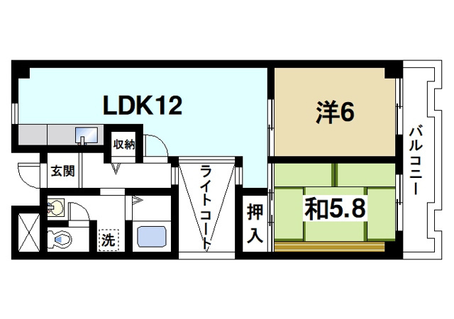 グランドパレス学園前の間取り図4