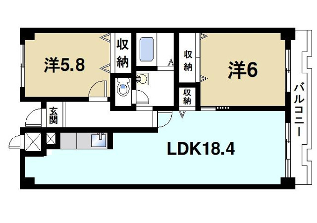 グランドパレス学園前の間取り図7