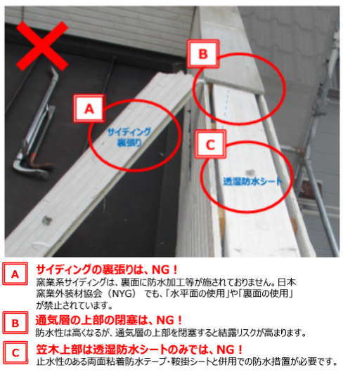 住宅保証機構 サイディングの裏張り