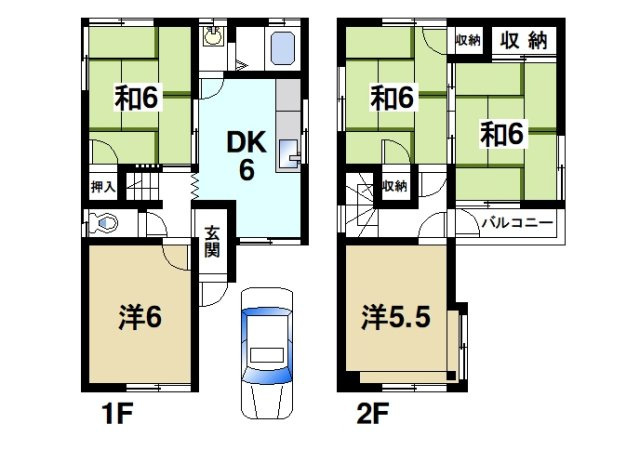 小泉町貸家(602-10)の間取り図1