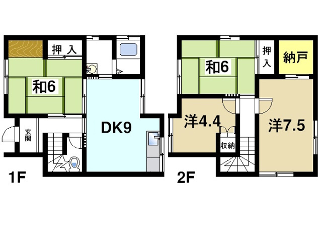 前川邸(小泉町)の間取り図1