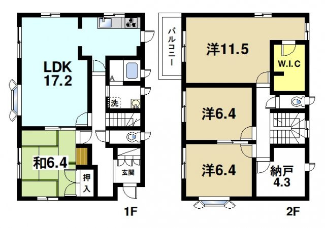 喜多邸一戸建の間取り図1