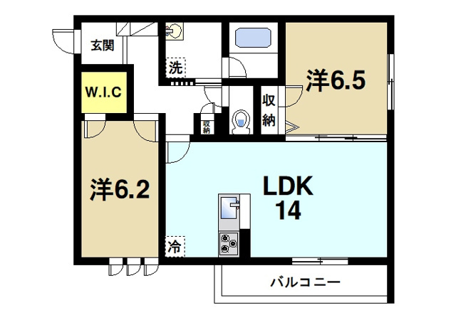 シャーメゾン生駒の間取り図1