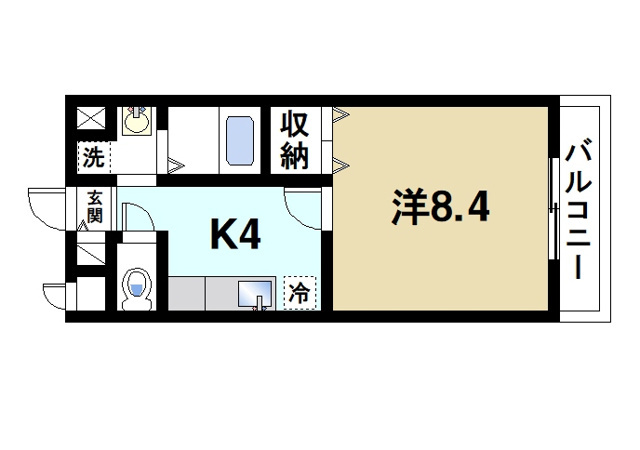 ベルコリーヌ紺屋の間取り図1
