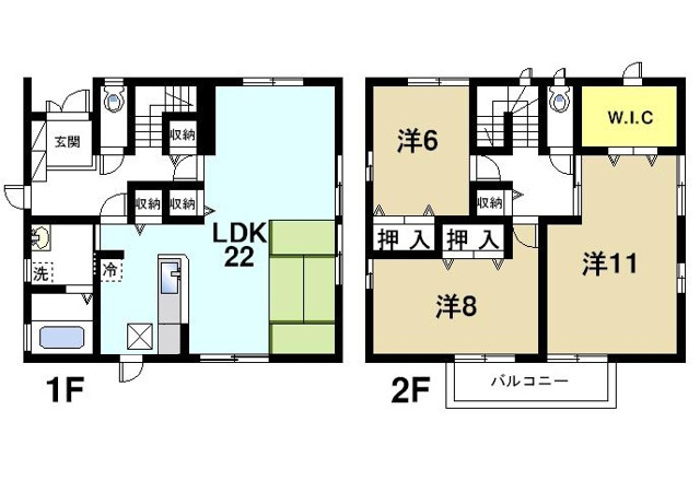 梅美台貸家の間取り図1