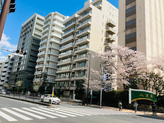 白金高輪駅付近の様子