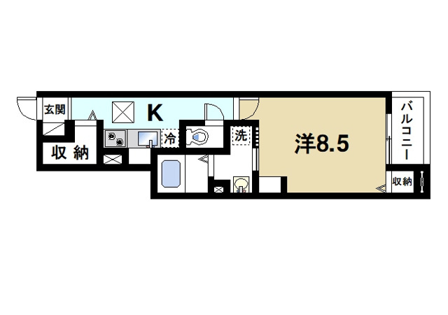 Belle Ville B―Ⅰの間取り図1
