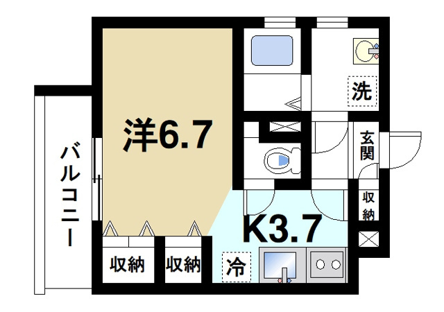 クレアール郡山Ⅰの間取り図1