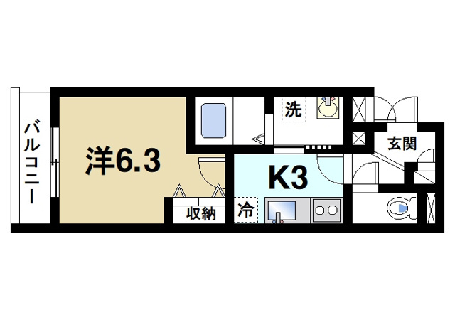 クレアール郡山Ⅰの間取り図1