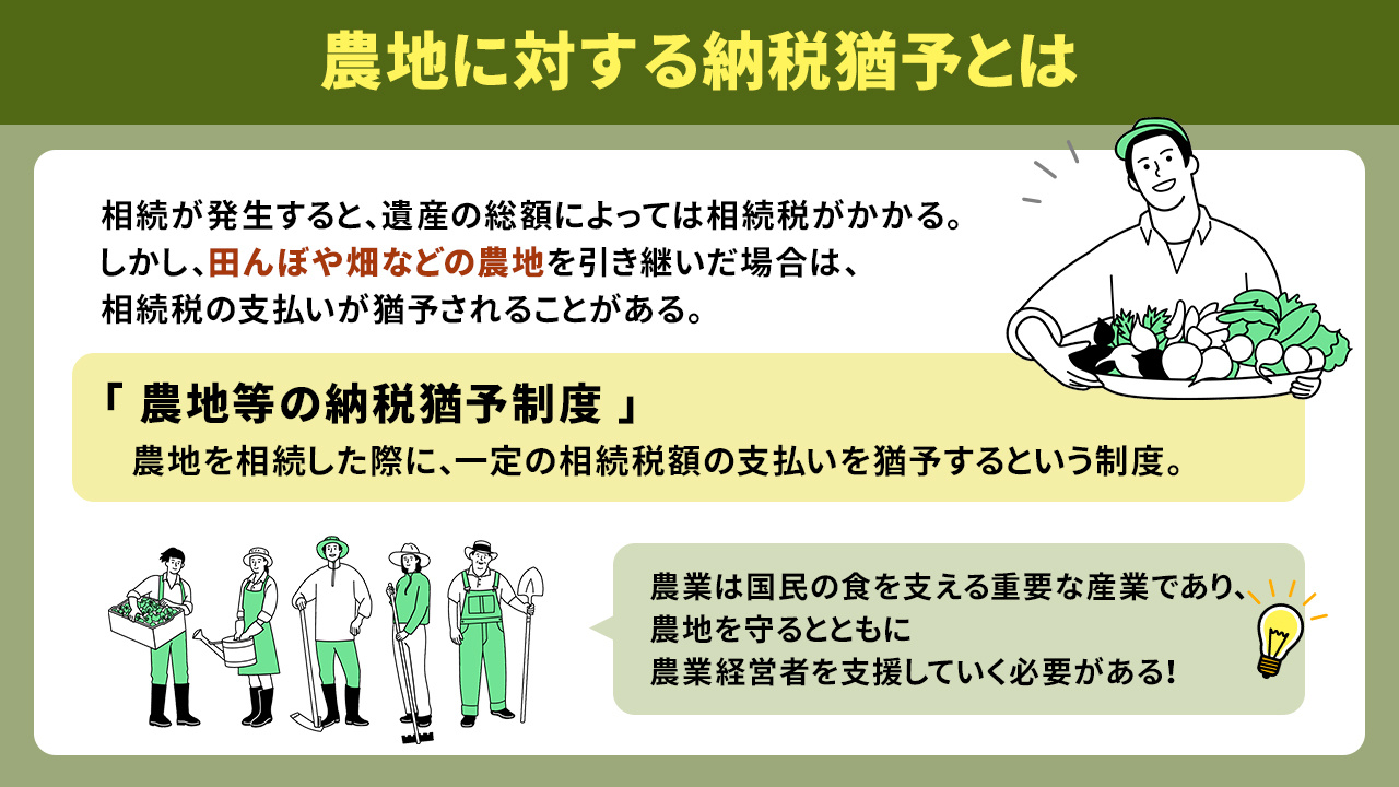 農地に対する納税猶予とは