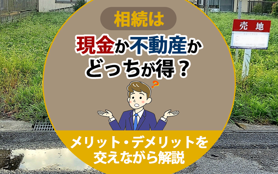 相続は現金か不動産かどっちが得?メリット・デメリットを交えながら解説