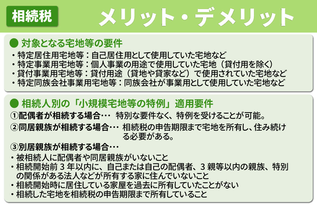 相続税対策になる「小規模宅地等の特例」の適用要件とは?