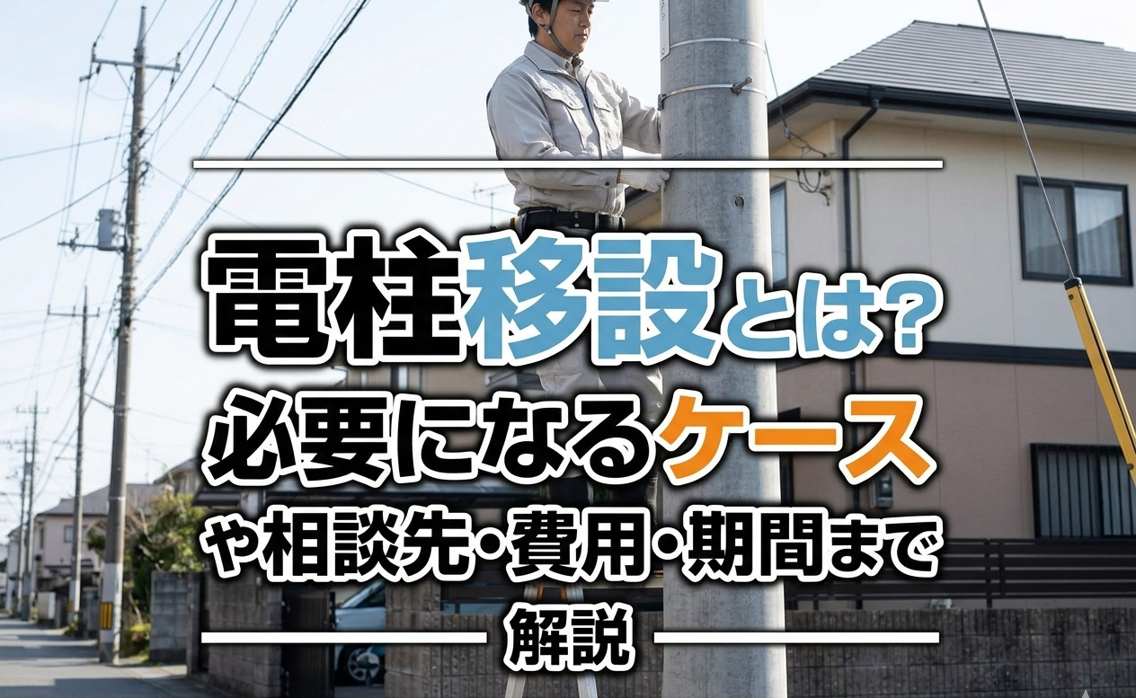 電柱移設とは?必要になるケースや相談先・費用・期間まで解説