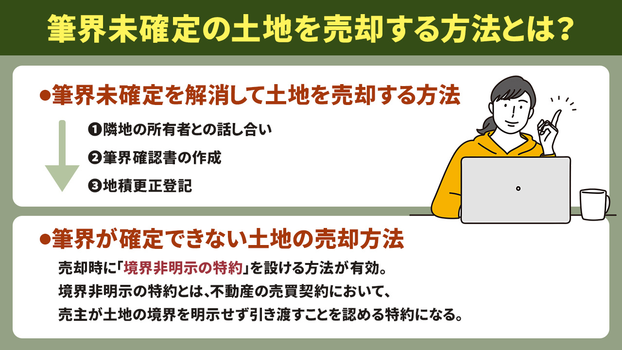 筆界未確定の土地を売却する方法とは?