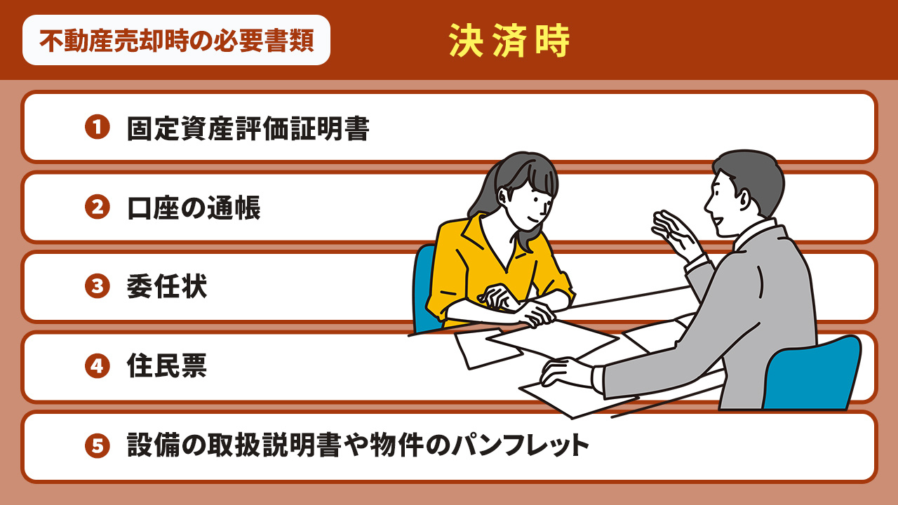 不動産売却時の必要書類:決済時