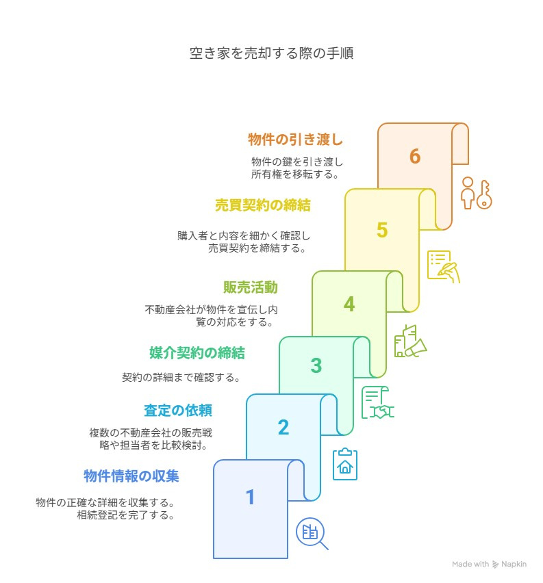 空き家を売却する際の手順