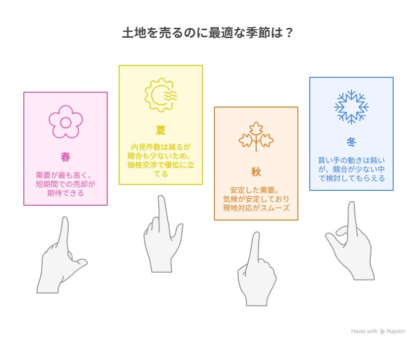 土地を売るのに最適な季節は?