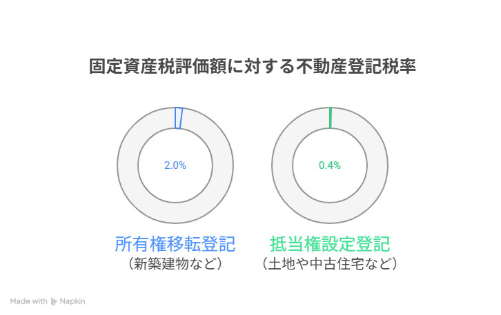 固定資産税評価額に対する不動産登記税率