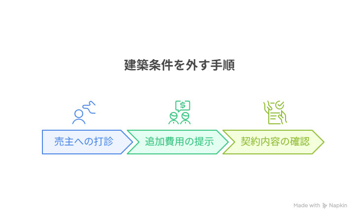 建築条件付き土地の建築条件を外す手順