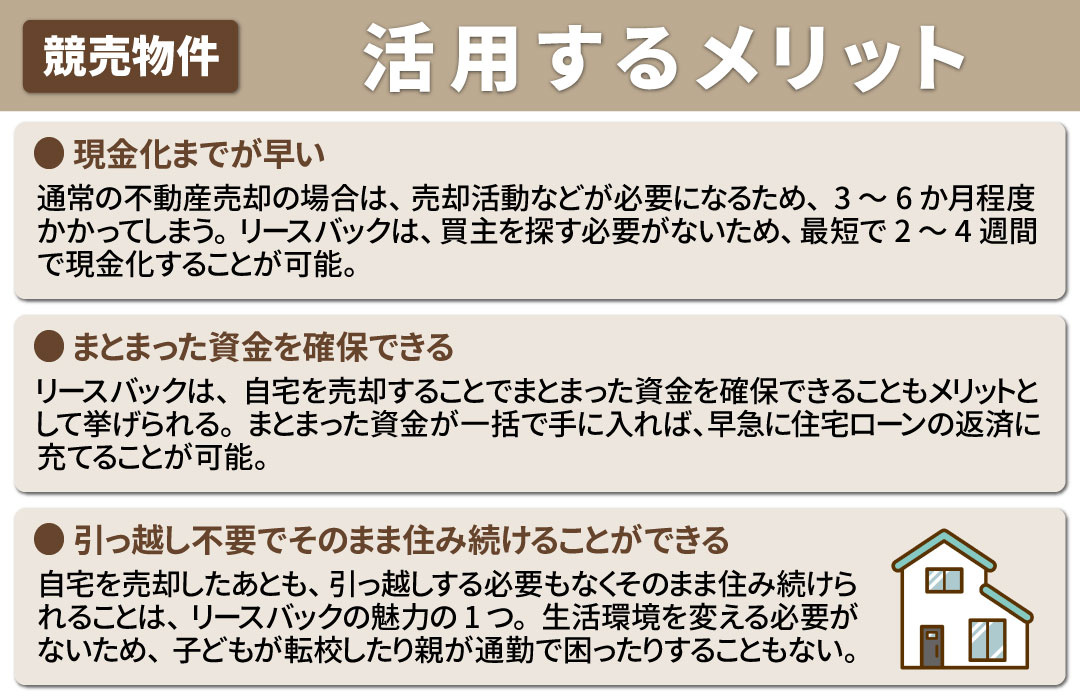 競売物件でリースバックを活用するメリット