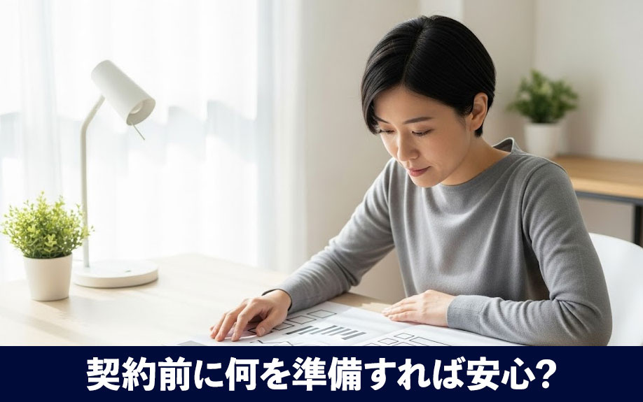 契約前に何を準備すれば安心?