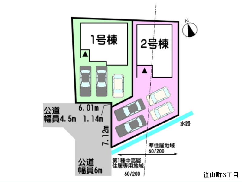 笹山町 配置図