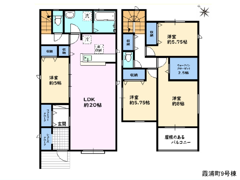 霞浦町9号棟 間取図