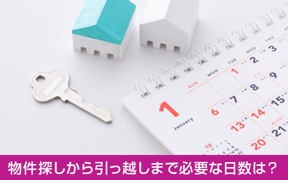 物件探しから引っ越しまで必要な日数は?