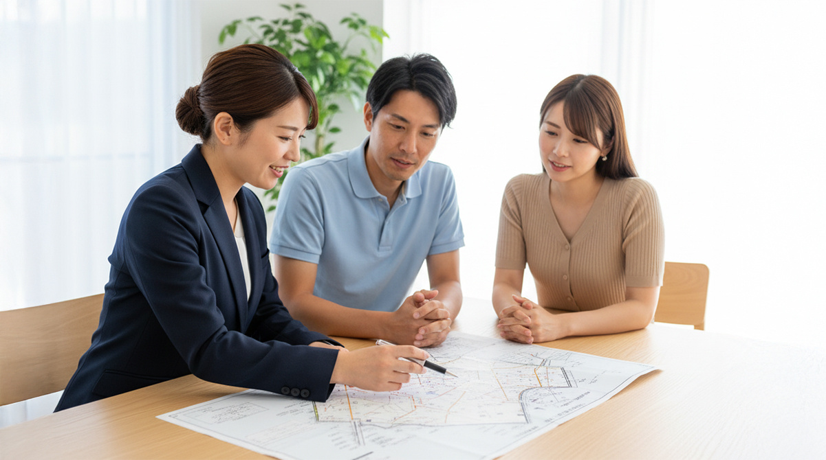 境界線についてプロに相談する夫婦