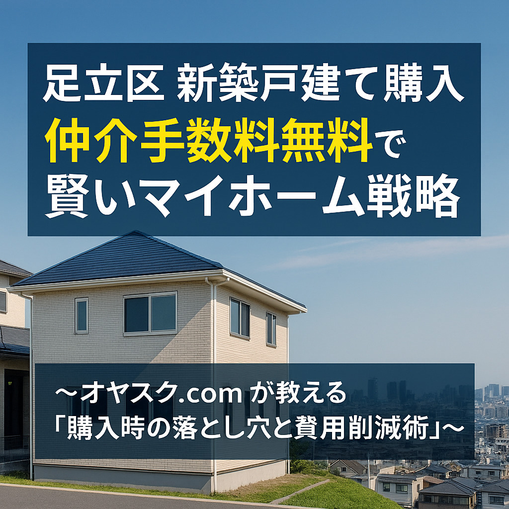 足立区で新築戸建てを仲介手数料無料で購入の画像