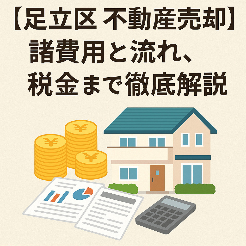 足立区不動産売却 諸費用、税金の画像