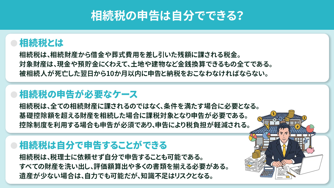 相続税の申告は自分でできる?