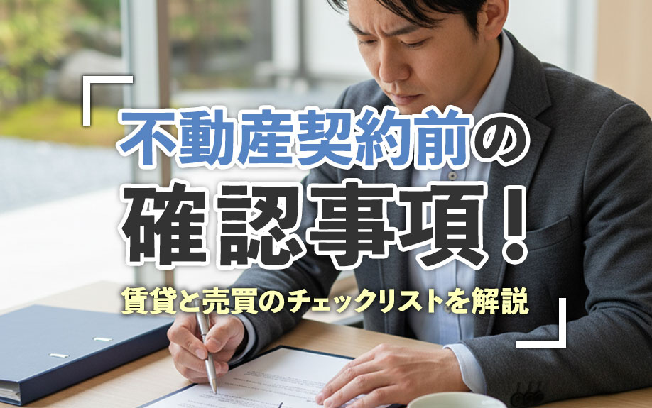 不動産契約前の確認事項!賃貸と売買のチェックリストを解説