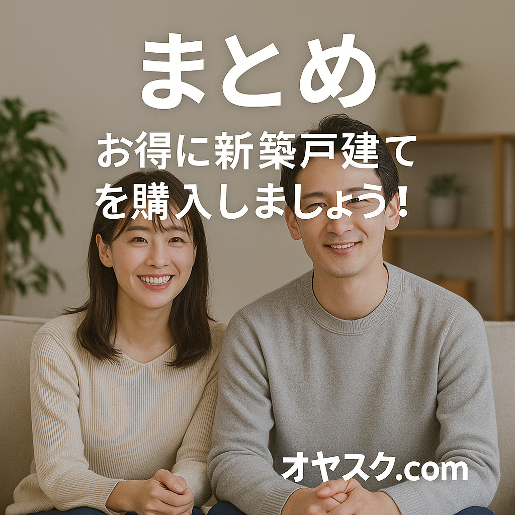 仲介手数料無料で新築戸建てを購入し満足する家族のイメージ(オヤスク.com)