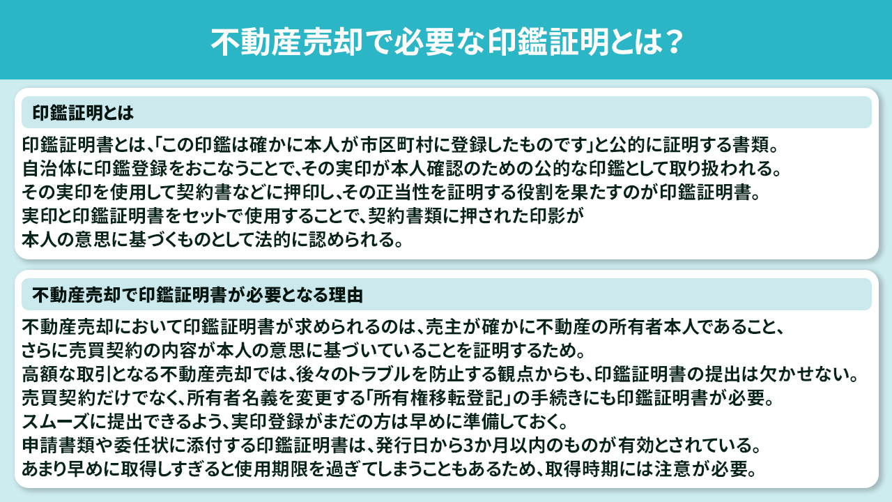 不動産売却で必要な印鑑証明とは?