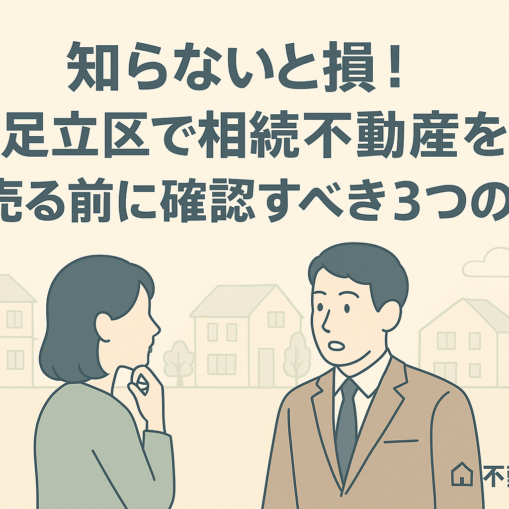パステル調の青×グレー基調で、柔らかい光に包まれた住宅街を背景に、安心して再出発する家族のシルエット。不動産のみらいロゴ入り。