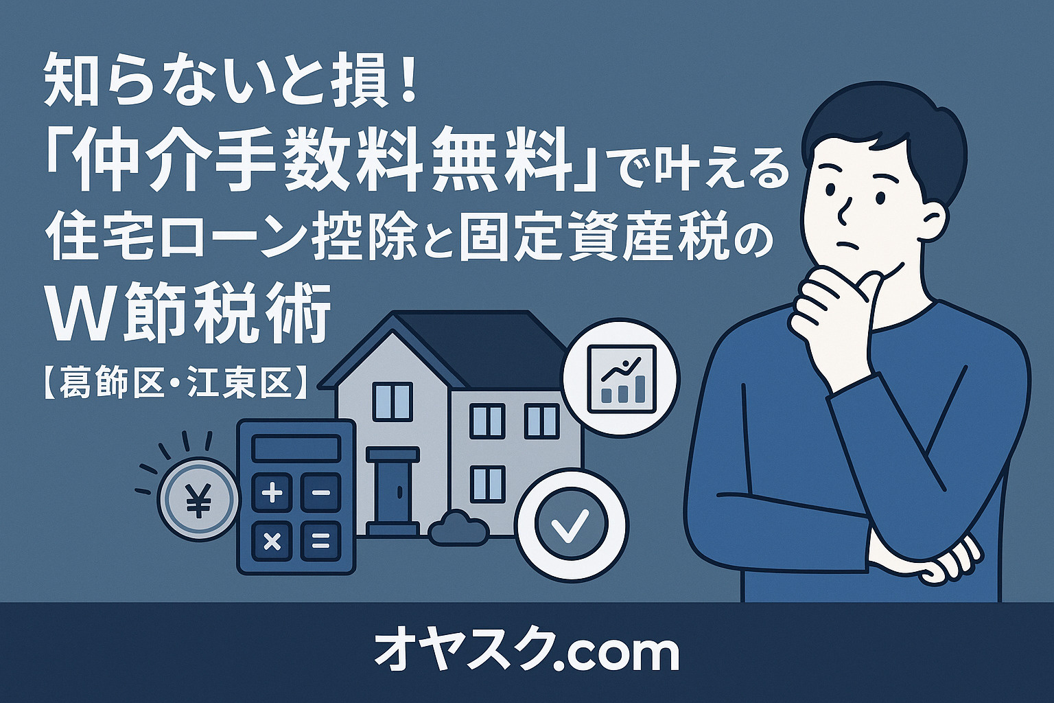 知らないと損!“仲介手数料無料”で叶える住宅ローン控除と固定資産税のW節税術【葛飾区・江東区版】