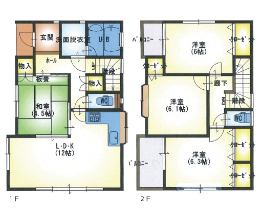 三島市壱町田 売土地【有効面積:28.70㎡】の建築プラン例