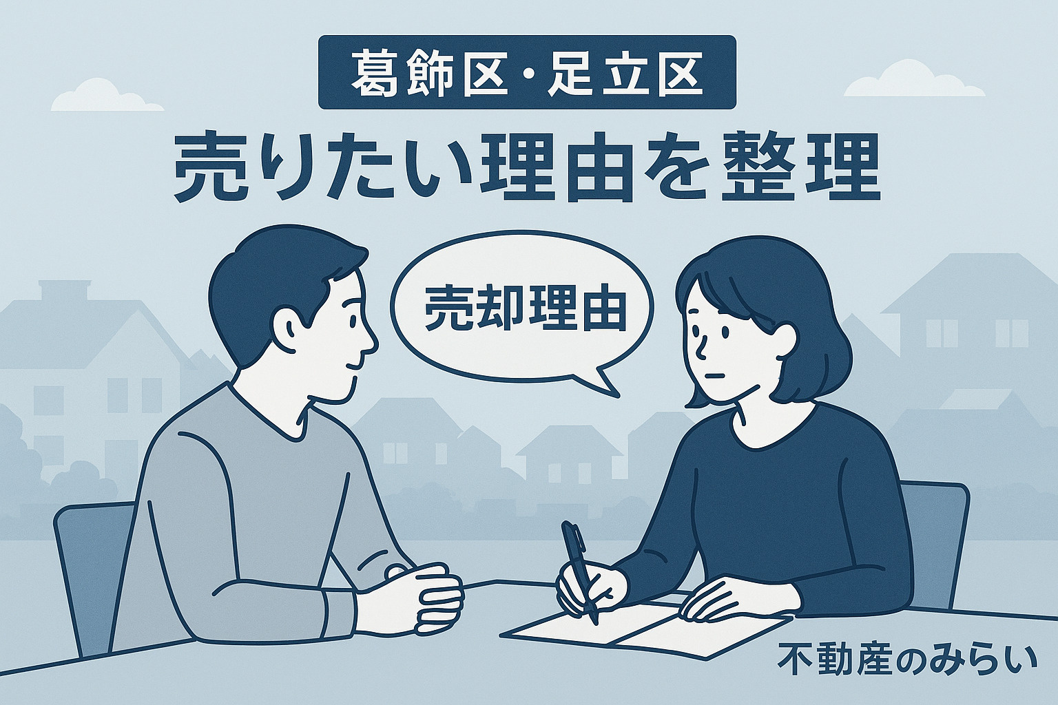 葛飾区・足立区で売却理由を整理する夫婦のイメージ画像