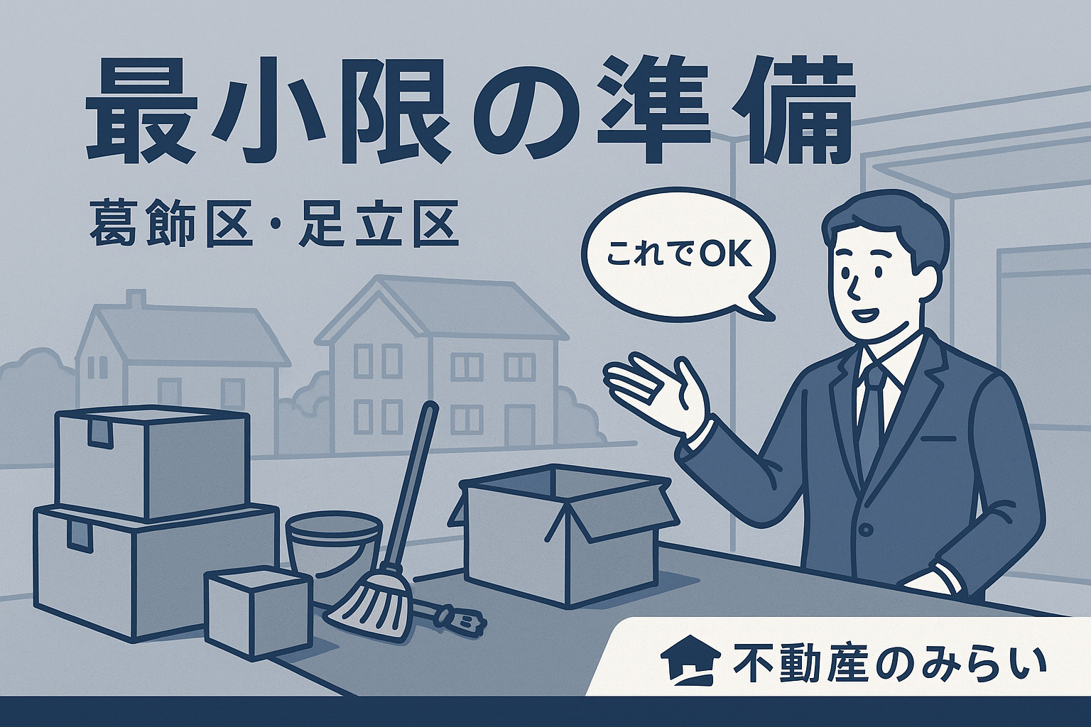 売却前に必要最低限の準備をしているイメージ画像