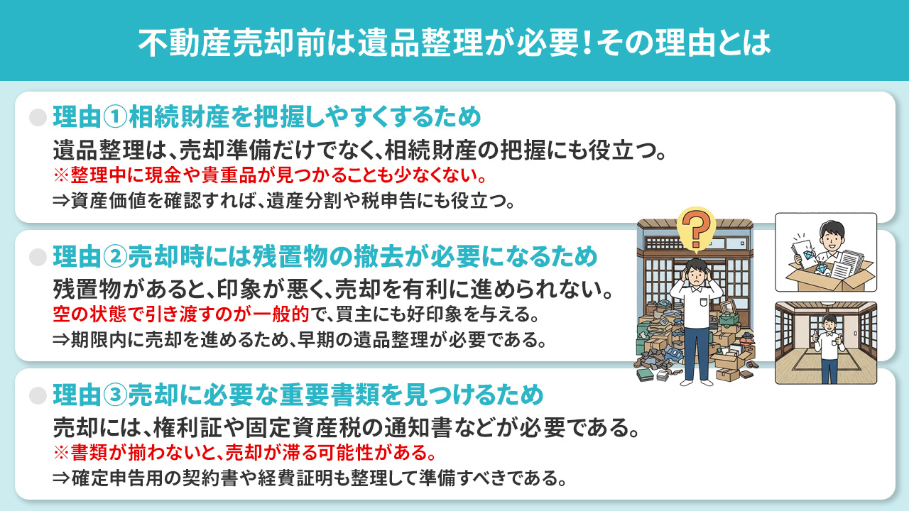 不動産売却前は遺品整理が必要!その理由とは