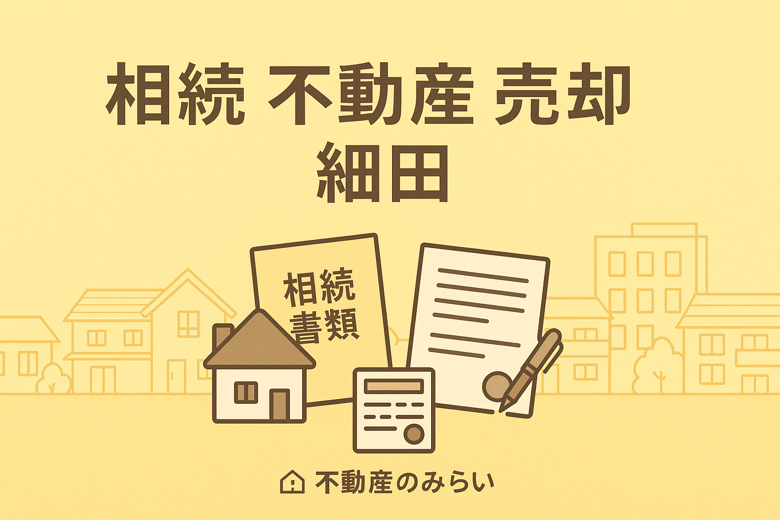 葛飾区細田の相続不動産売却ガイドを紹介するアイキャッチ画像