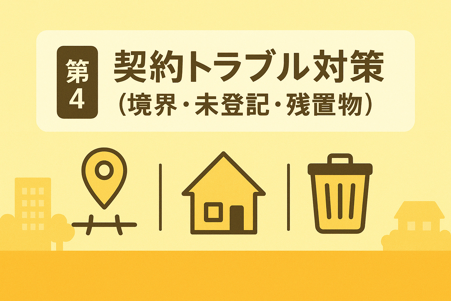 千住の相続売却で注意すべき契約ポイントを示す図