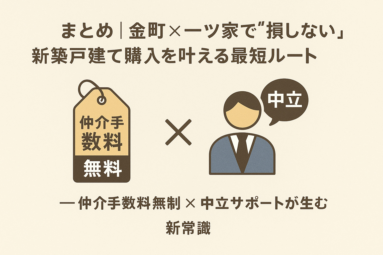 金町×一ツ家で損しない家探しの総まとめイラスト