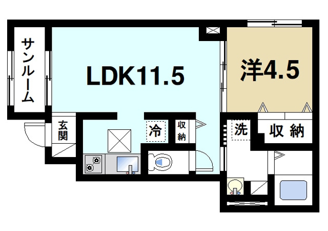 ゴールドメゾンの間取り図1