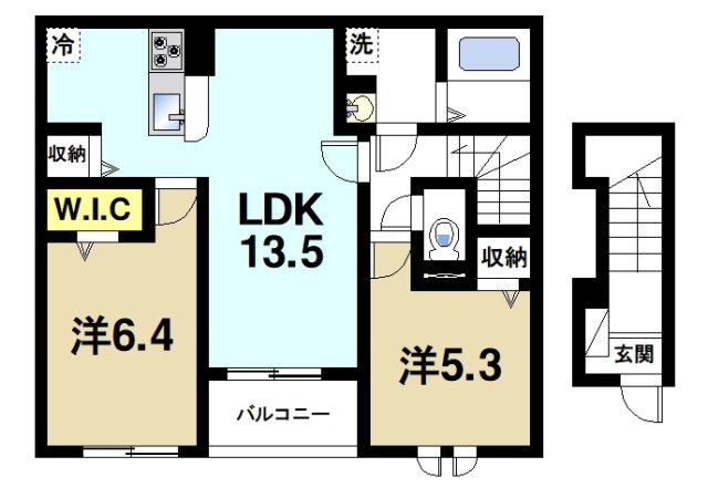 ゴールドメゾンの間取り図4