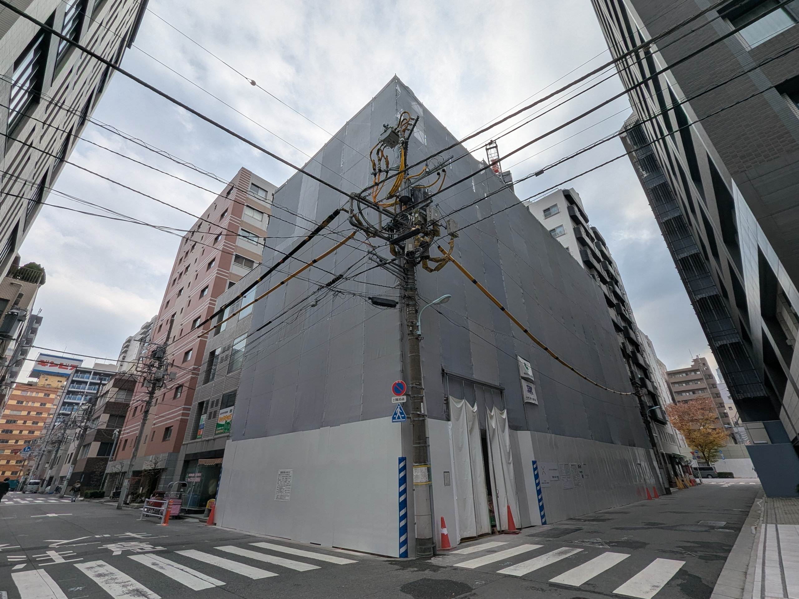 グリーンパーク日本橋浜町公園の建設現地